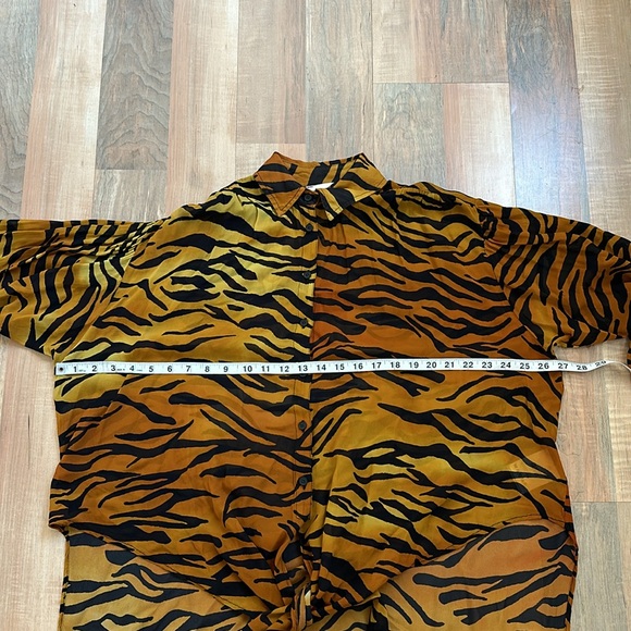 ANIYE BY MADE IN ITALY 100% Viscose zebra stripes classic neckline button up - Picture 10 of 14